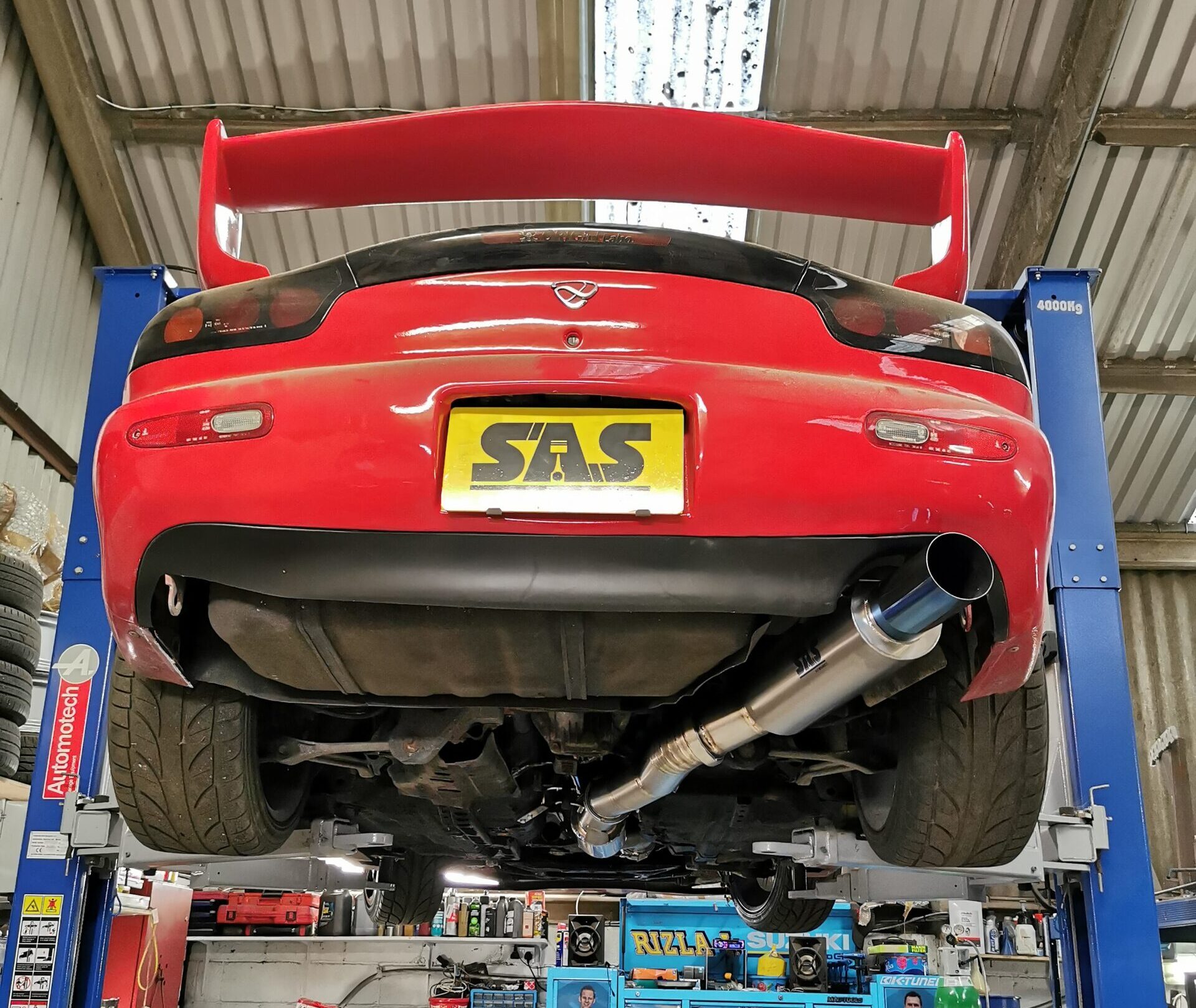 Mazda RX7 Titanium 4" full exhaust